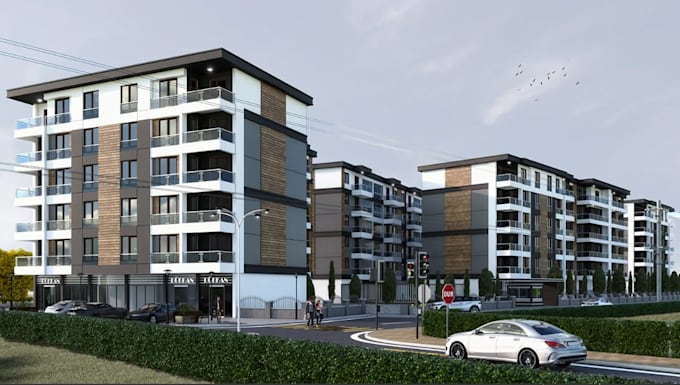 create revit bim model for building residential, commercial complex, d5 render