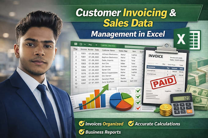 excel invoice management and data analysis