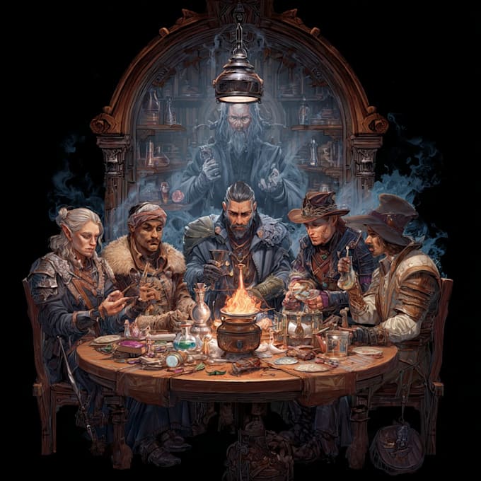 Design a dnd party art and group art by Bizgrowla | Fiverr