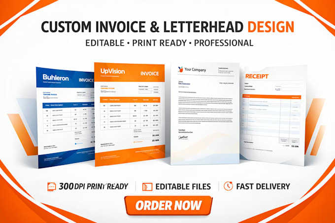Design custom invoice, letterhead, stationery design, quotation form ...