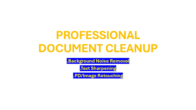 professionally clean, retouch and format your PDF documents