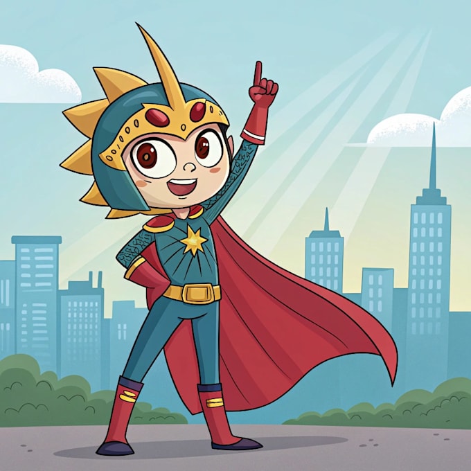 draw you as a superhero chibi
