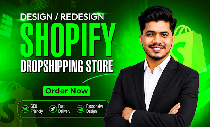 build, design or redesign shopify website, dropshipping ecommerce store