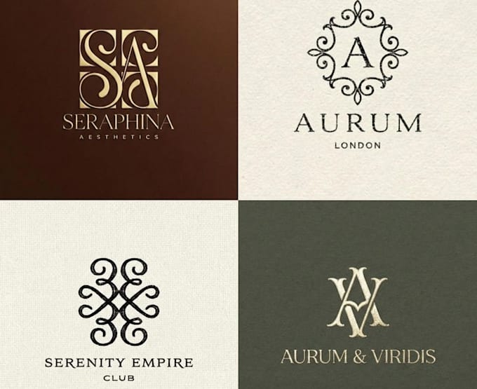 create a modern and unique monogram or initial letter logo