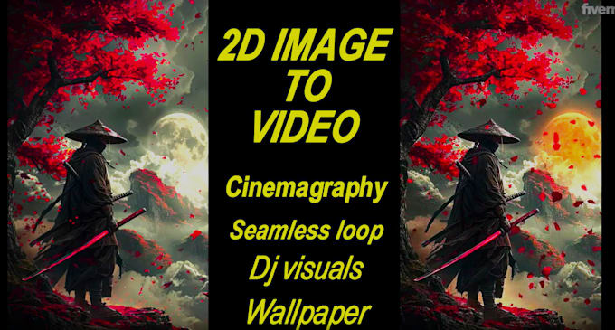 animate your artwork, 2d image and do a seamless loop animation video