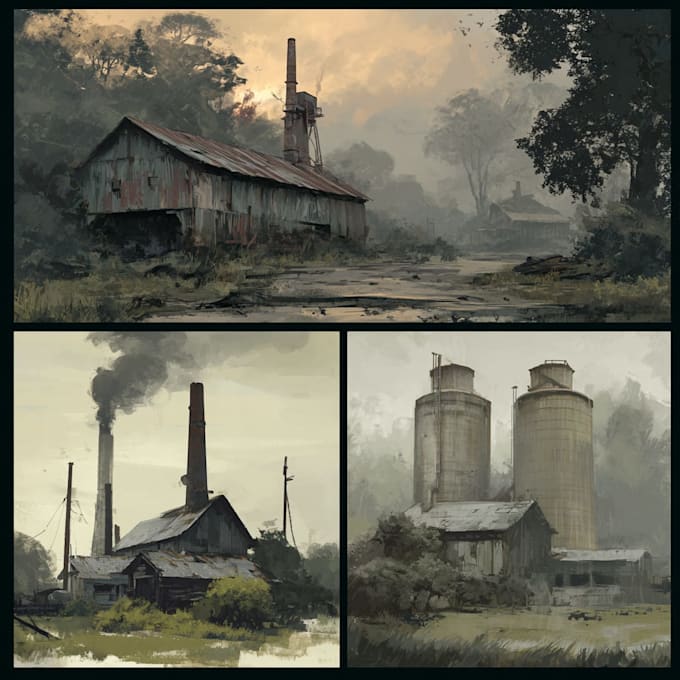 create a professional environmental concept art