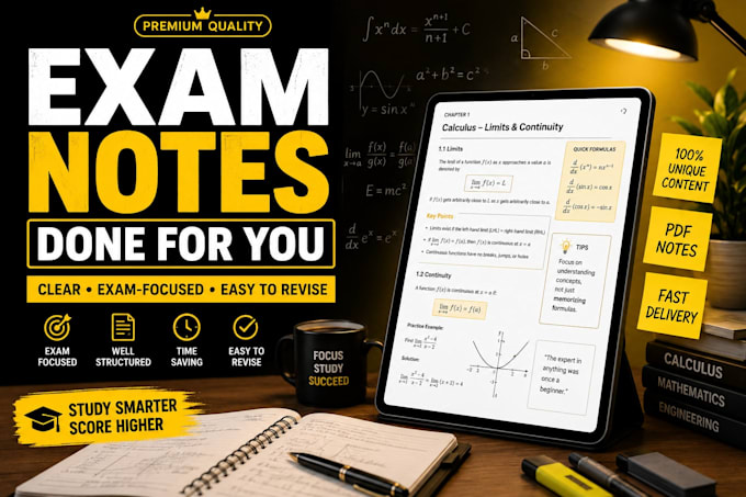 create exam oriented study notes and revision pdfs for your syllabus