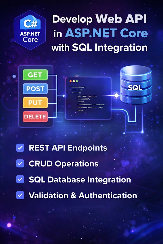 develop restful web API with sql integration