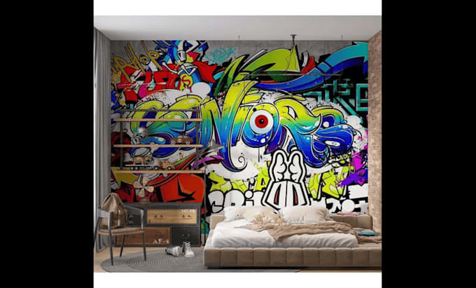 create custom wall art, murals, graffiti, doodles, decals and wallpaper designs