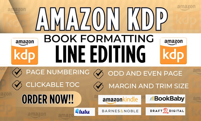 edit, format and proofread your manuscript for amazon KDP and paperback