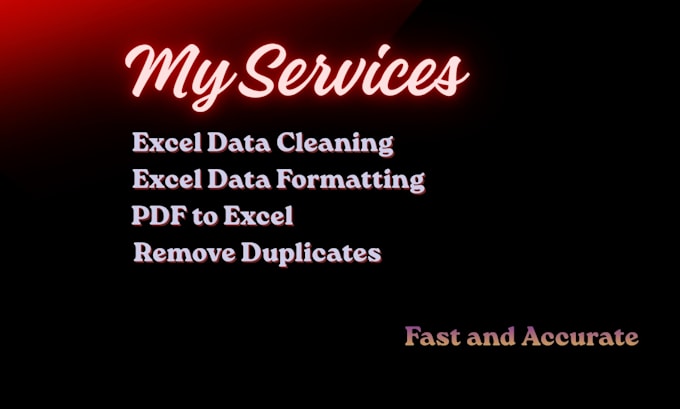 fix, clean and organize excel data and convert PDF files
