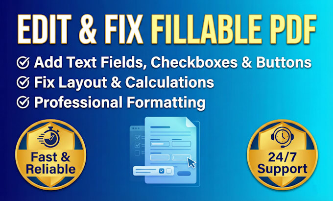 Add, or fixing text fields, checkboxes, and buttons on your editable ...