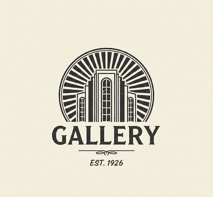 design a vintage gallery logo with classic artistic elegance