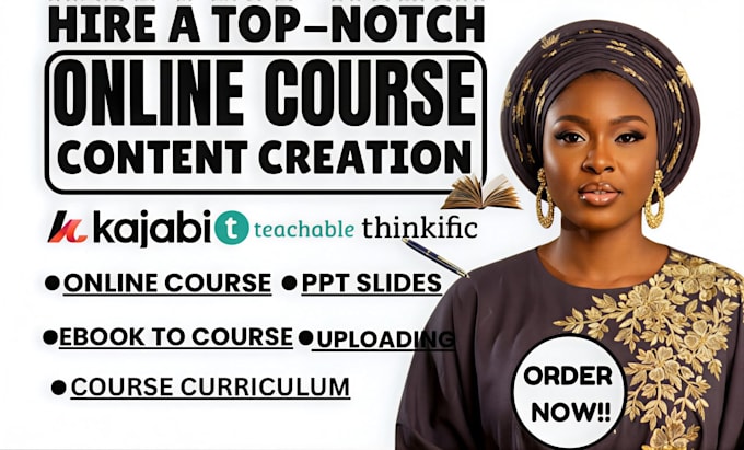 develop online course content elearning course curriculum lesson plan creation