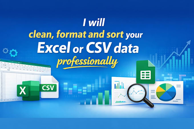 clean, format and sort your excel or CSV data professionally