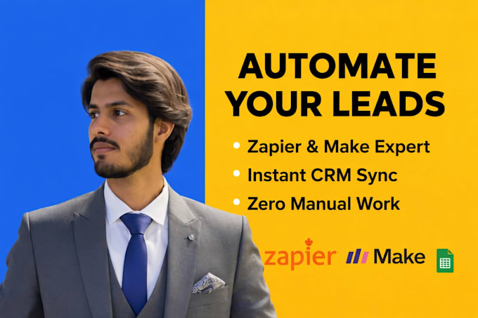 automate lead generation and CRM workflows using zapier or make