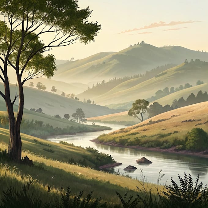 do a semi realistic digital art ilustration