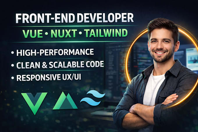 be your expert vue js nuxt js tailwind CSS frontend developer