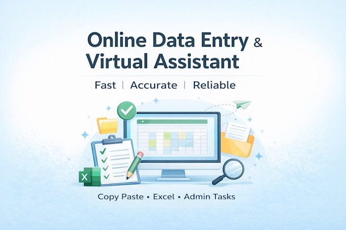 do online data entry and admin tasks