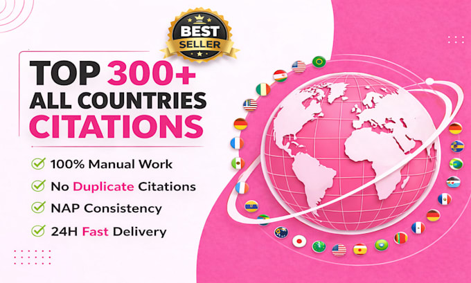 create 300 manual citations for global SEO and web ranking