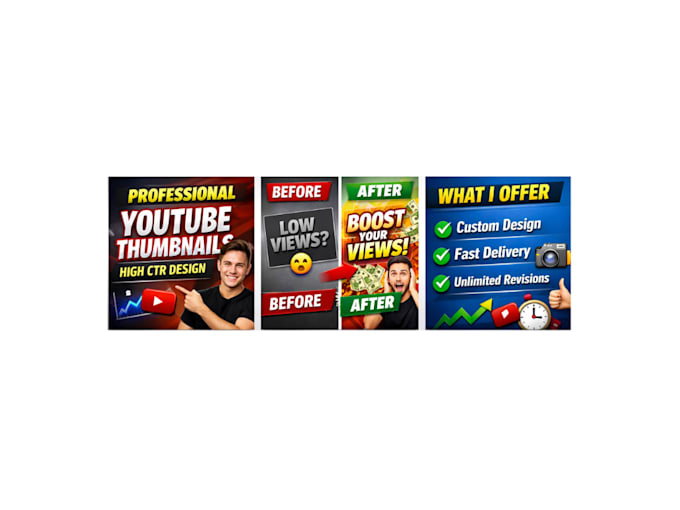 create high click youtube thumbnails for your channel
