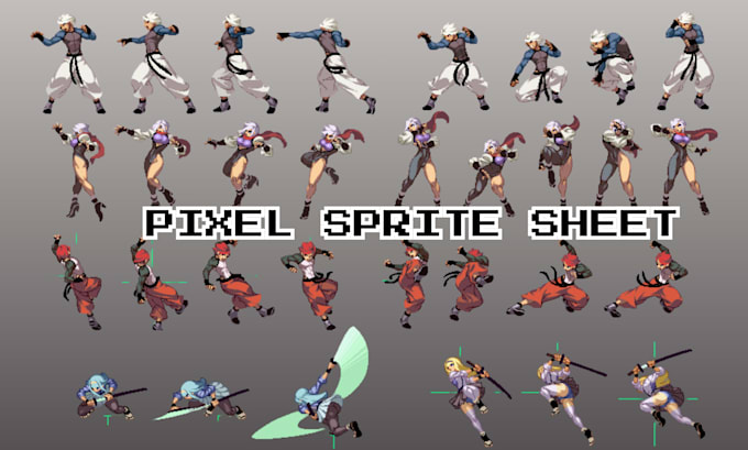 create sprite sheet, direction sprite, game boy style, rpg, retro 8bit game art