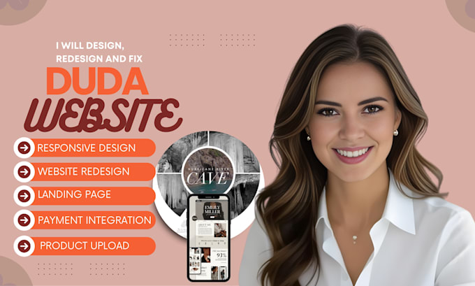 build a responsive ecommerce website design and redesign using duda website