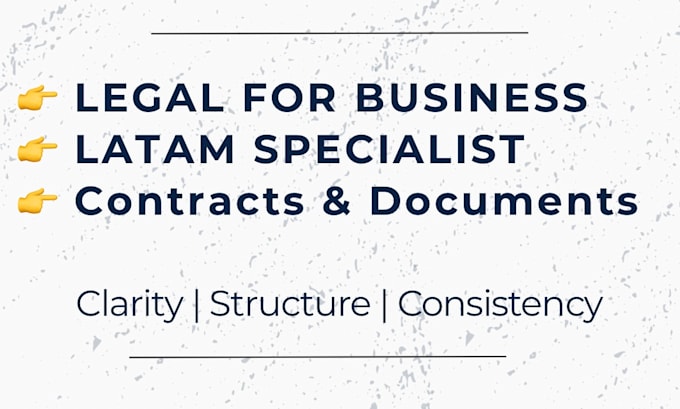 review or draft legal documents for latam business