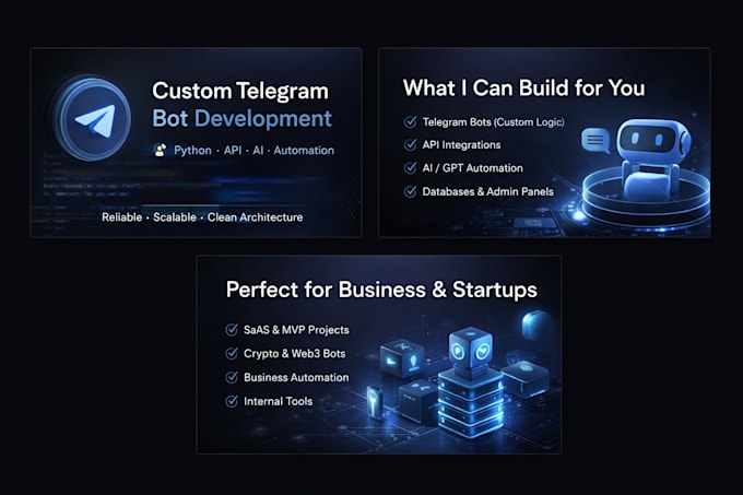 develop a custom telegram bot with python and API integration