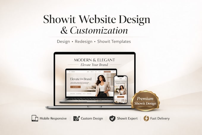 design redesign and customize showit website or showit template