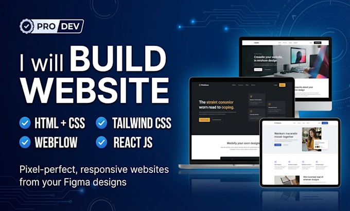 convert figma design to responsive HTML, react, tailwind CSS or webflow