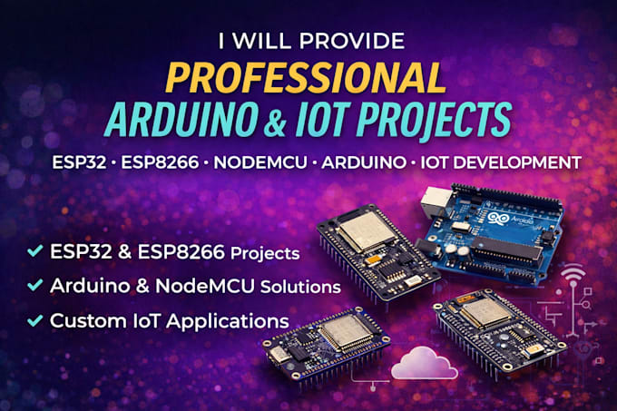 do arduino project, esp32, esp8266, nodemcu, and iot project