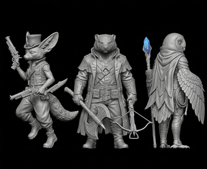design and sculpt 3d print models high quality