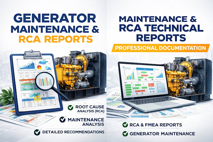 write generator maintenance and rca technical reports