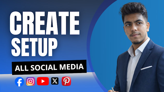 create and setup all social media busniess pages