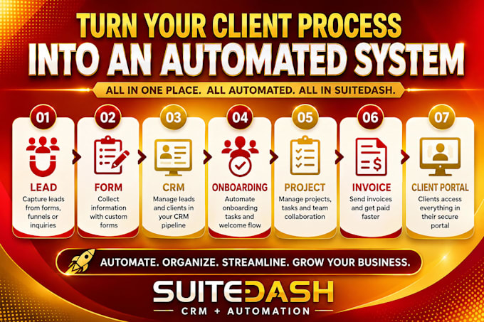 setup suitedash CRM client portal and automation