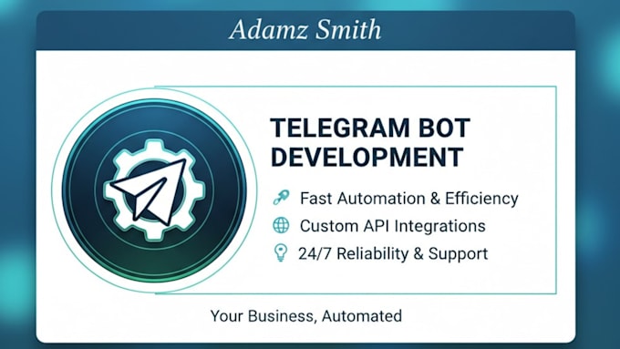 develop a custom a telegram bot for your business