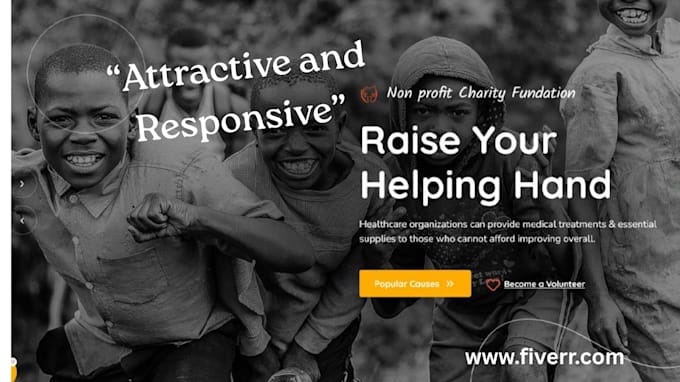 design a professional nonprofit or charity website with donation system