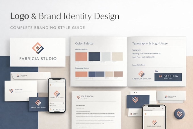 Design minimalist branding kit logo brand identity guidelines brand ...