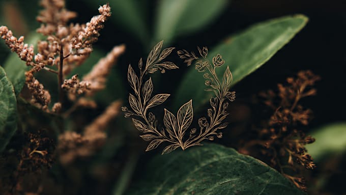create a unique botanical hand drawn logo