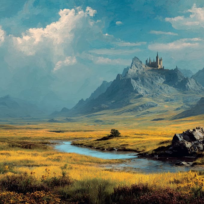 do fantasy background and landscape
