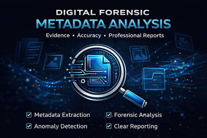 analyze extract and report metadata using digital forensic techniques