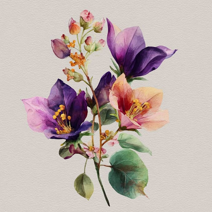 illustrate awesome botanical plants illustration