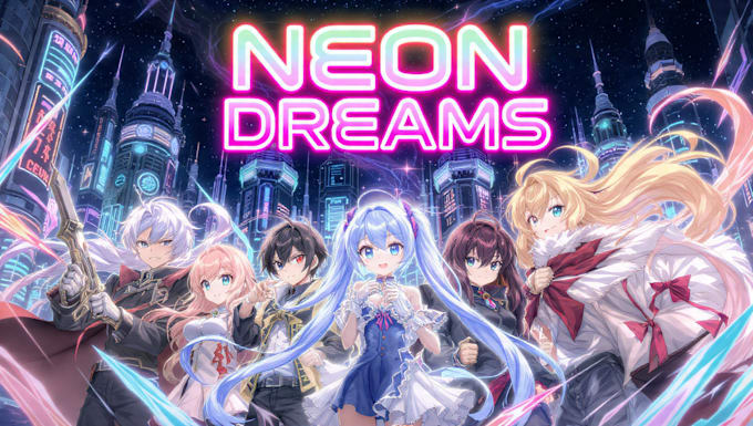 design anime banner or wallpaper poster