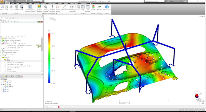 analyze plastic injection molds using autodesk moldflow