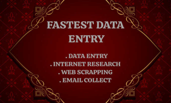 do fastest data entry in spreadsheet in 20 hours , internet research
