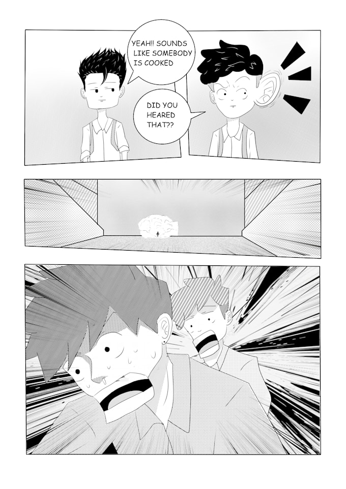 draw detailed webtoon or manga panels for you