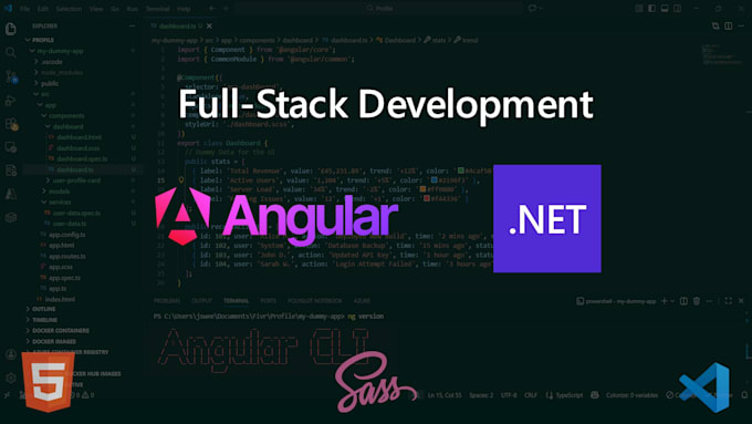build a full stack web application with angular and dotnet