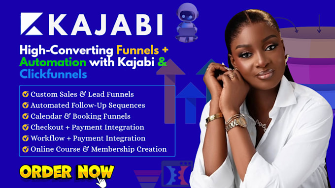 build kajabi website, course setup, funnels, automation and full platform build