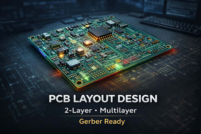 design 2 layer multilayer pcb layout from your schematic